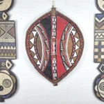 Sidera Vault Handmade Kenyan Maasai Warrior Leather Shield - 27.56"x19.69", One-of-a-Kind East African Tribal Collectible - Image 3