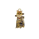 Custom Pet Portrait Necklace - Handcrafted Brass with Cold Enamel | Unique Personalized Pet Jewelry by Sidera Vault - Image 3