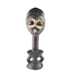 Sidera Vault Hand-Carved Congolese Tribal Wood Carving Antique - 15.75” Tall, One-of-a-Kind African Art Collectible