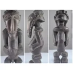 Sidera Vault Hand-Carved Congolese Tribal Wood Carving Antique - 14.17” Tall, One-of-a-Kind African Art Collectible - Image 3