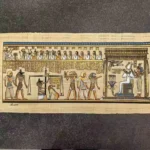 Sidera Vault Authentic Imported Egyptian Papyrus Art - The Last Judgment (Afterlife Ceremony, 36.6”x16.9”, Handmade, Limited Quantity)