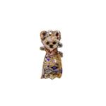 Custom Pet Portrait Necklace - Handcrafted Brass with Cold Enamel | Unique Personalized Pet Jewelry by Sidera Vault - Image 5