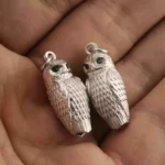 Solid Silver Snowy Owl Whistle Necklace – Handcrafted Wizardry Inspired Pendant (Limited Edition) - Image 3