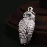 Solid Silver Snowy Owl Whistle Necklace – Handcrafted Wizardry Inspired Pendant (Limited Edition) - Image 2