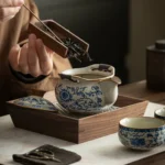 Sidera Vault Handmade Chinese Palace Museum Replica Tea Set - Ru Kiln Craftsmanship, 5.12"L x 3.15"H Teapot (180ml) & 2.76" Mouth Cups (70ml) - Image 4