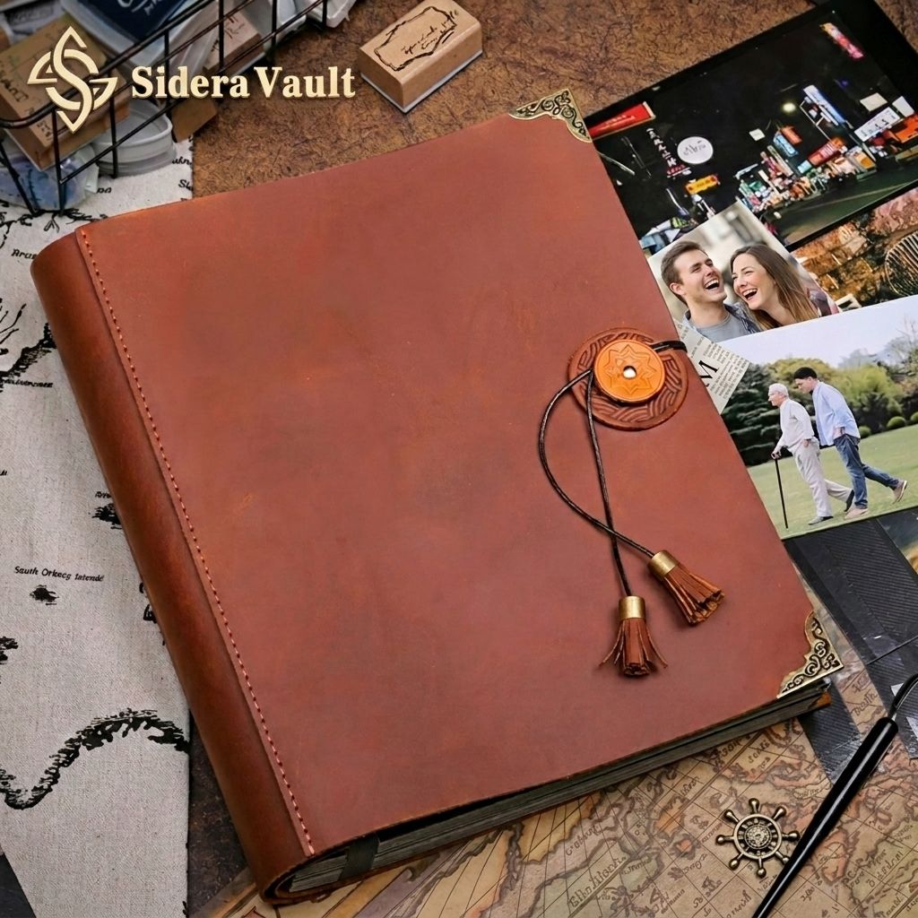8 The Explorer's Archive | Bespoke Handcrafted Leather Scrapbook & Wax Seal Collection(Grand Edition) - Image 1