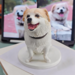 Bespoke Hand-Sculpted Pet Figurine – Archival Polymer Clay Memorial Sculpture (4.7" Classic Display) - Image 2